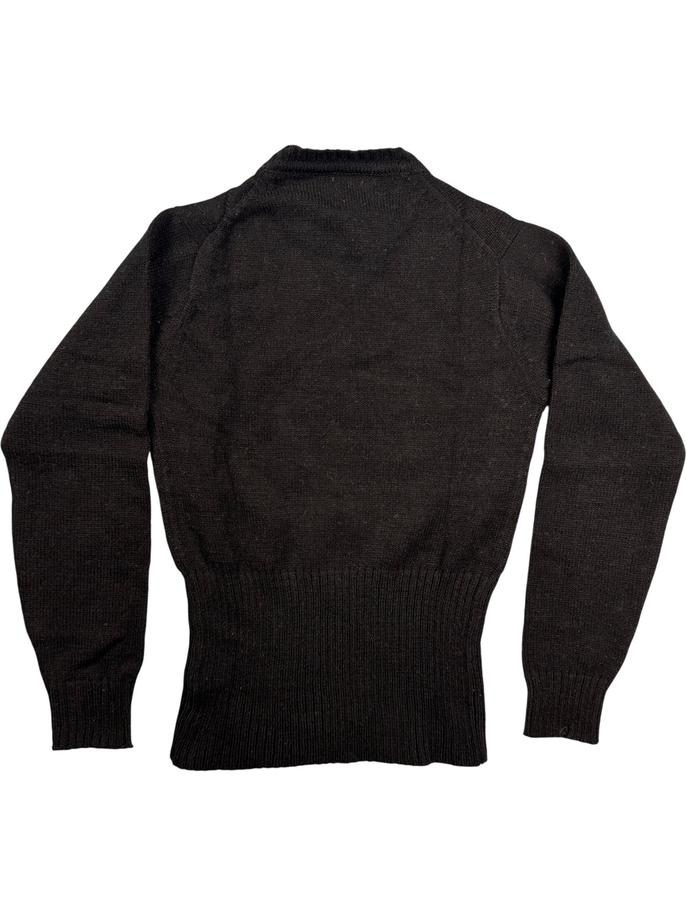 Benjamin Black Wool Sweater with Red Pattern - XS - Think Vintage