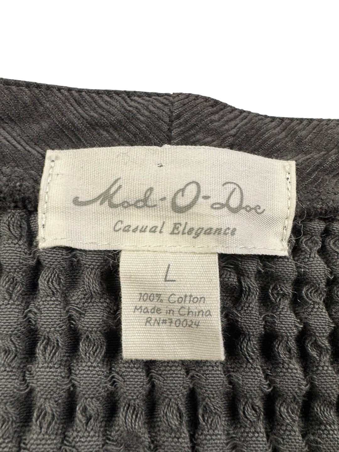 Mod-O-Doc Waffle Knit Cardigan - L - Think Vintage