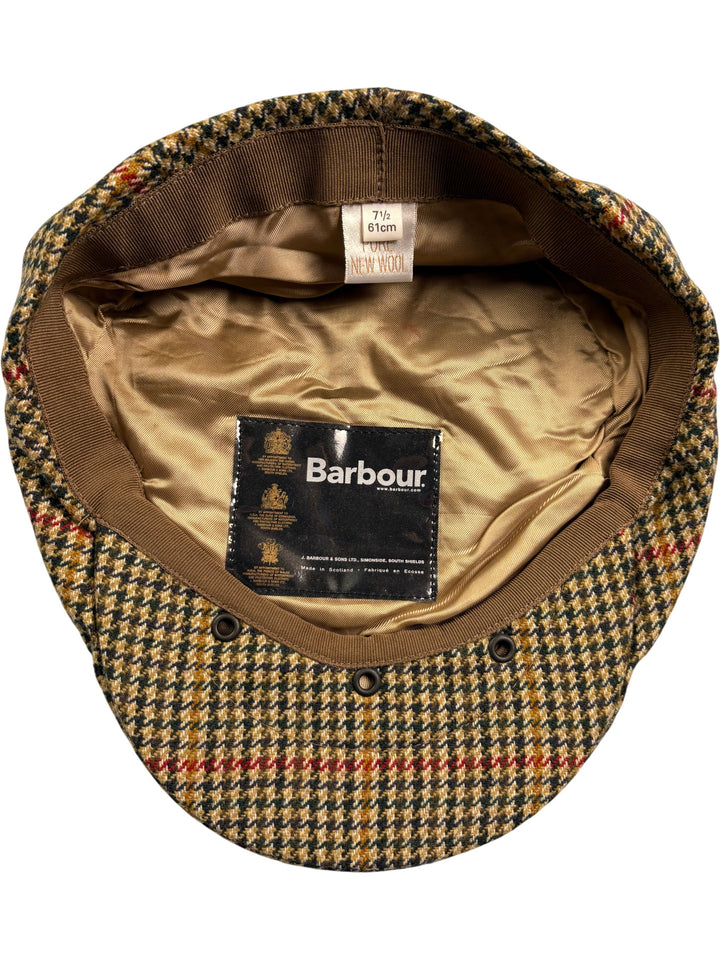 Barbour Check Flat Cap - Think Vintage