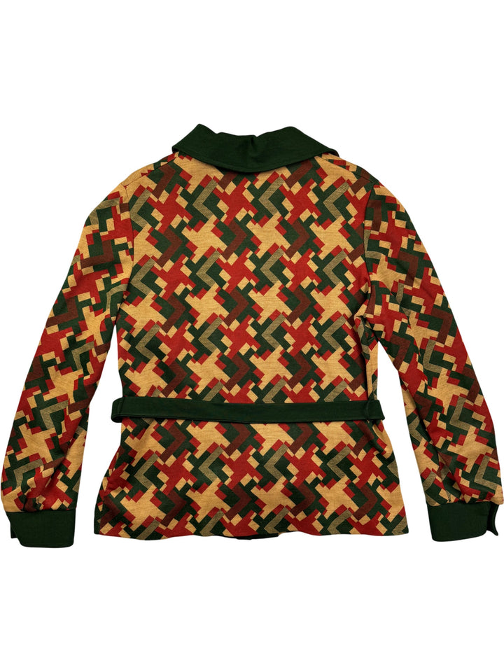 St Michael Geometric Patterned Jacket - S - Think Vintage