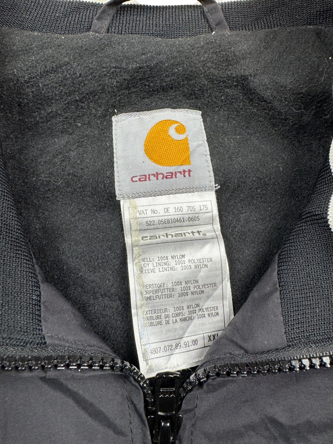 Carhartt Black Nylon Jacket - XL - Think Vintage