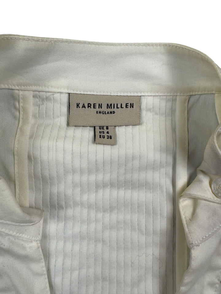 Karen Millen Sleeveless Satin Blouse - S - Think Vintage