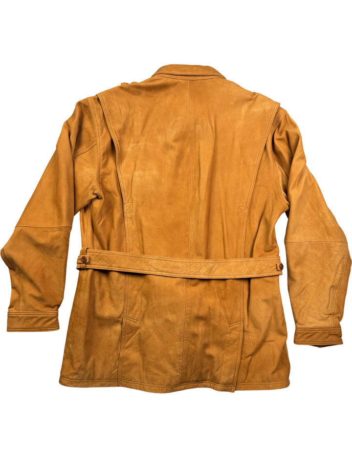 Orvis Leather Safari Jacket - M - Think Vintage