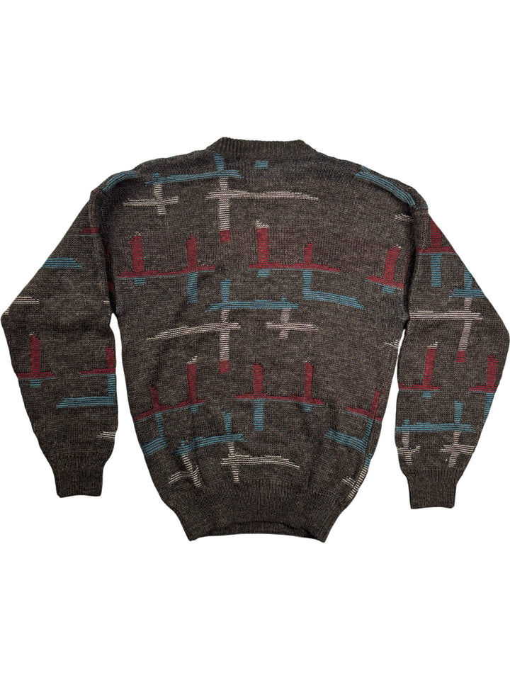 Bentley Geometric Knit Sweater - M - Think Vintage