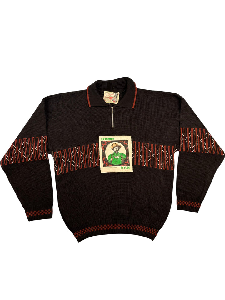 Explorer Styles Black Acrylic Sweater - M - Think Vintage