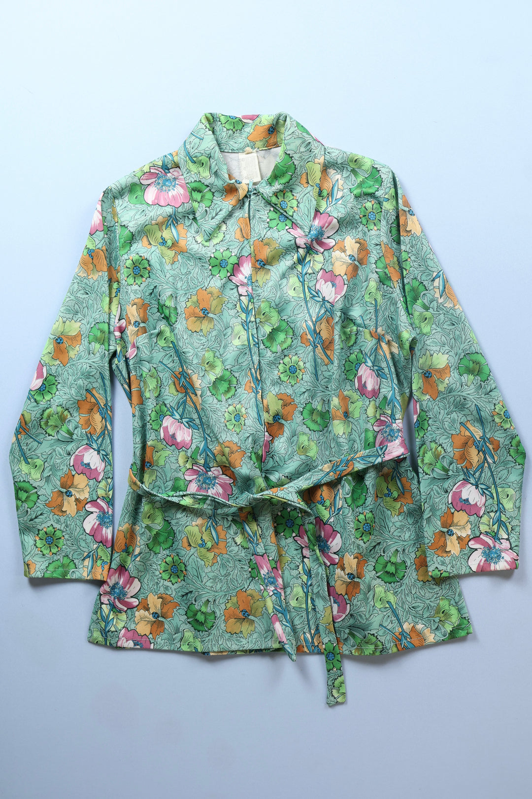 1960s Floral Zip Blouse