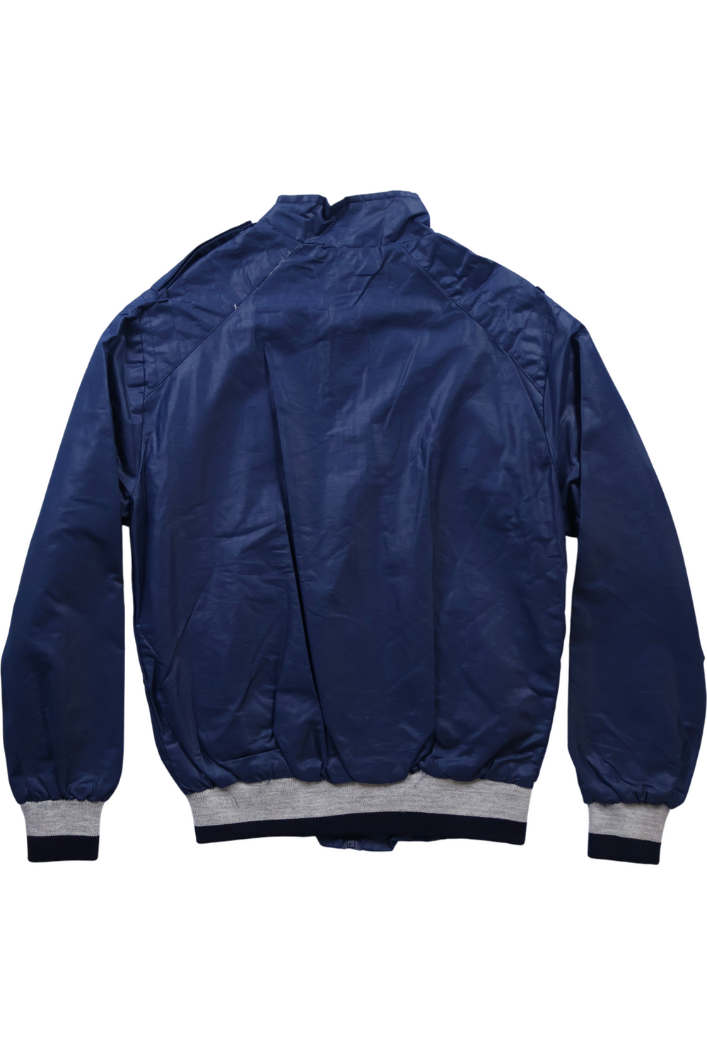 1970s Navy Hooded Bomber Jacket - S - Think Vintage