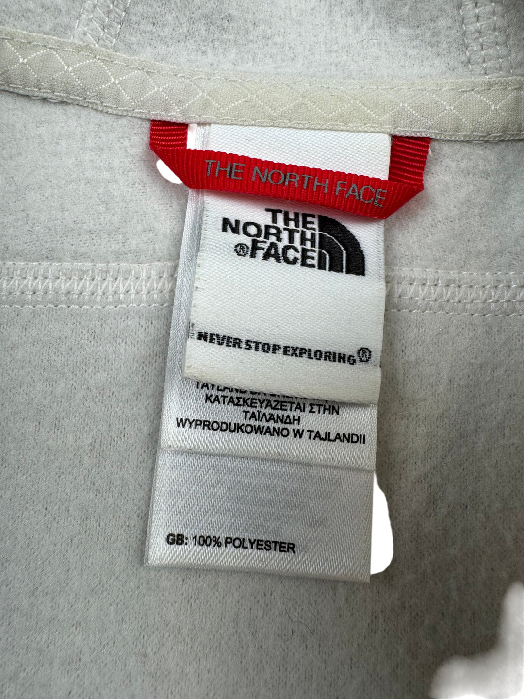 North Face Beige Hooded Activewear Hoodie - S - Think Vintage