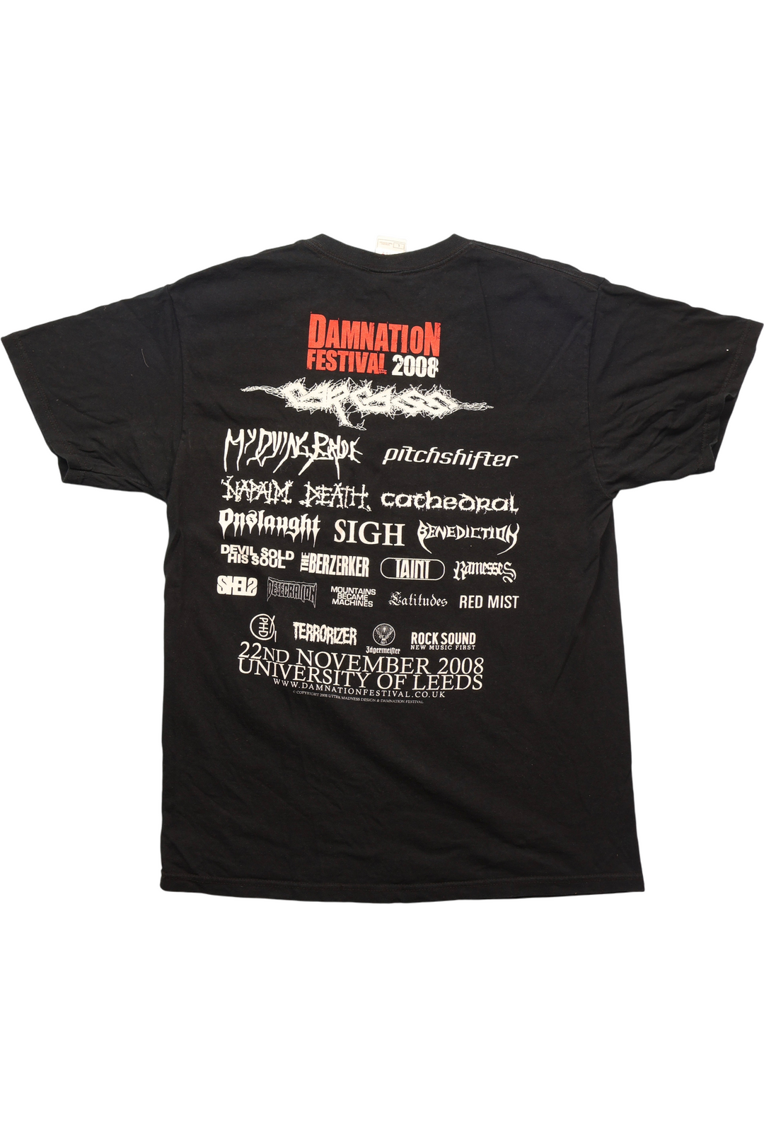 2008 Damnation Festival T-Shirt - XL - Think Vintage