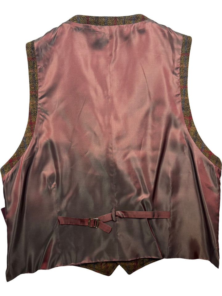 Brook Taverner Harris Tweed Waistcoat - L - Think Vintage