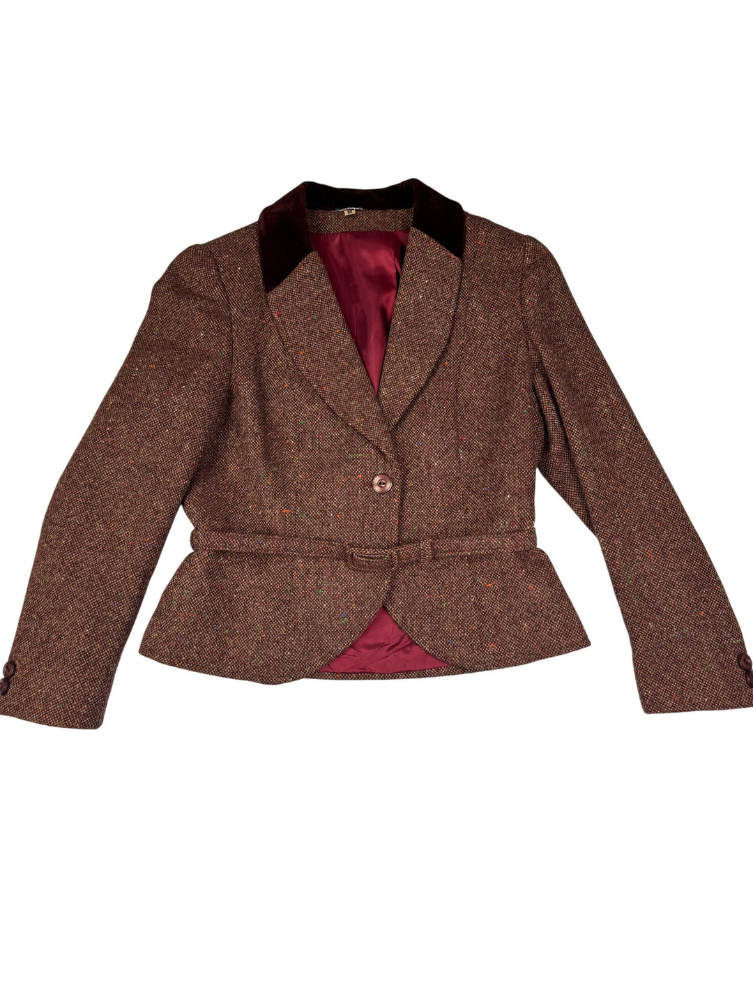 Dereta London Wool Tweed Suit - M - Think Vintage