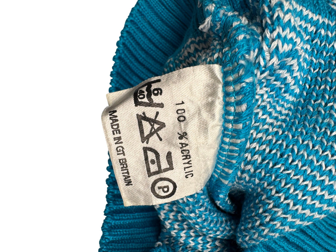 Rich Boy Geometric Pattern Sweater - M - Think Vintage