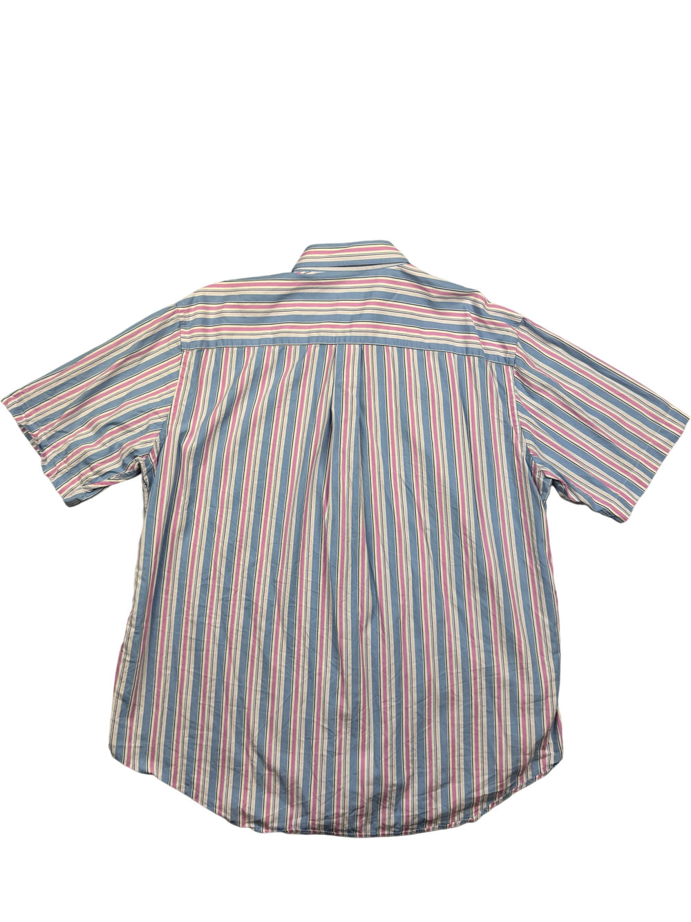 Burberry London Striped Short Sleeve Shirt  - L - Think Vintage