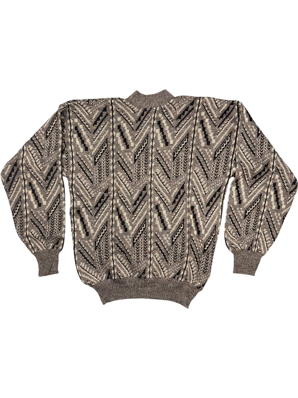 Bentley Geometric Knit Sweater - M - Think Vintage
