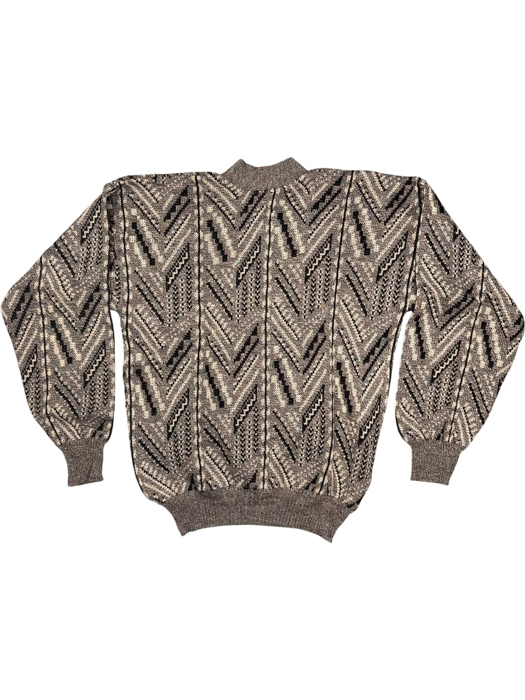 Bentley Geometric Knit Sweater - M - Think Vintage