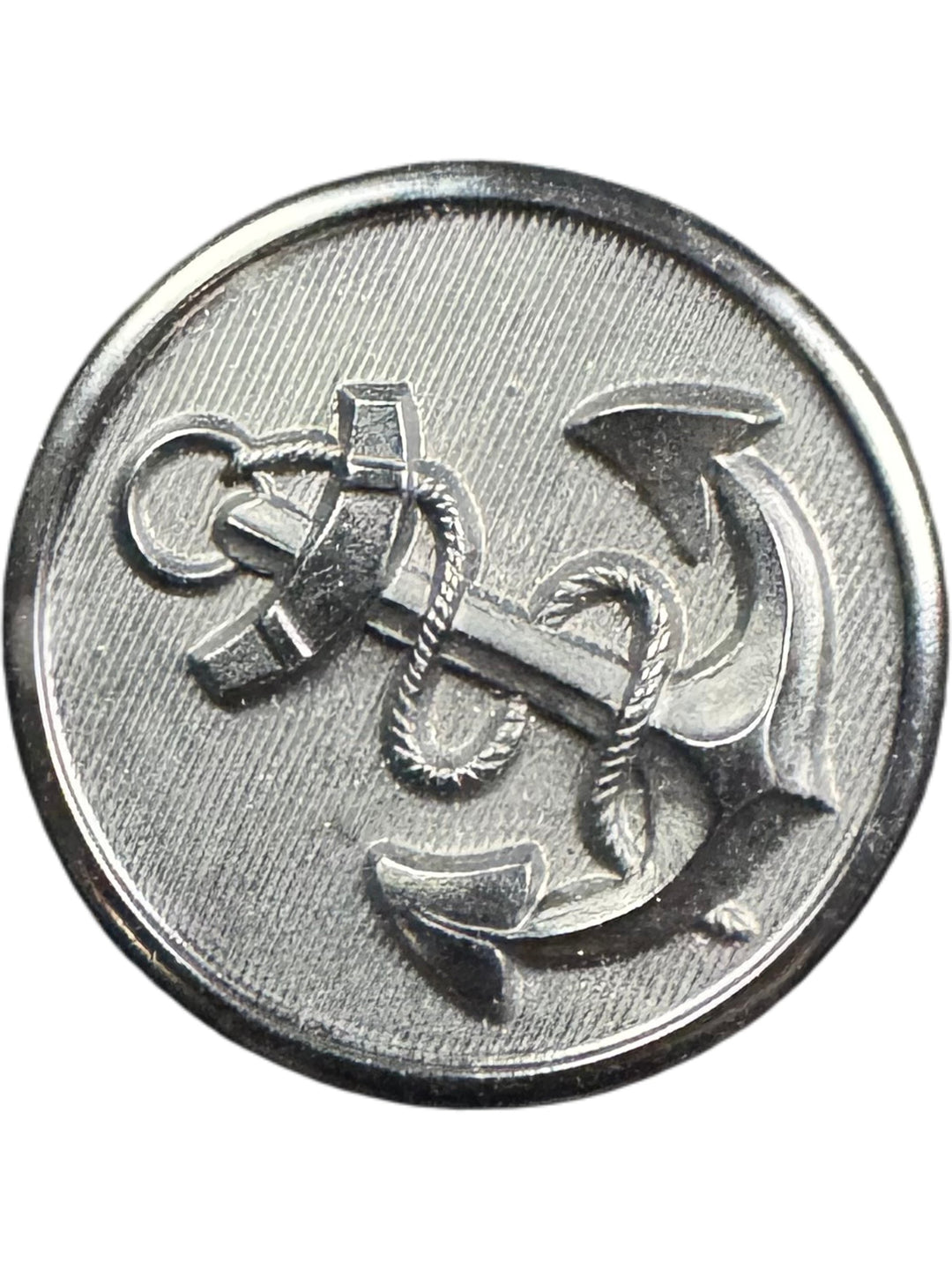 Navy Pea Coat with Anchor Buttons - L - Think Vintage