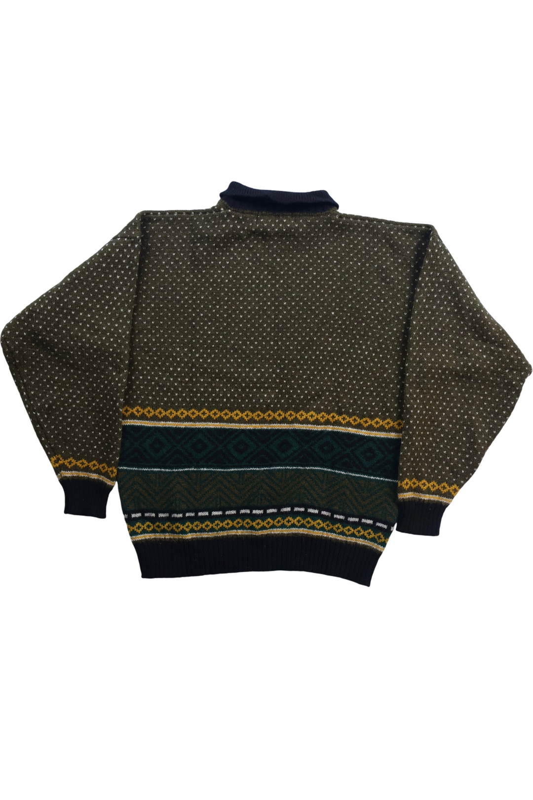 80's Collared Polo Knitted Sweatshirt - Think Vintage