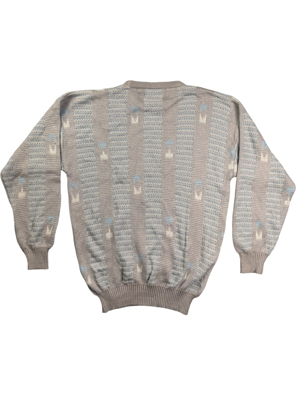 Bentley Patterned Knit Sweater - M - Think Vintage