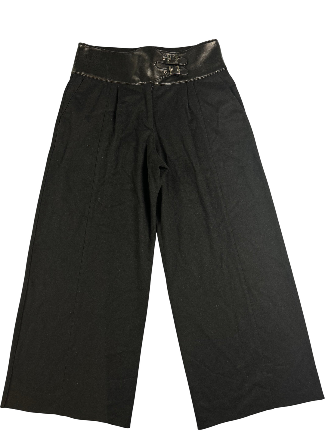 Emporio Armani Black Wool Cashmere Trousers - W33 L29 - Think Vintage