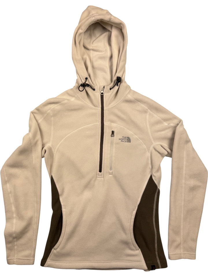 North Face Beige Hooded Activewear Hoodie - S - Think Vintage