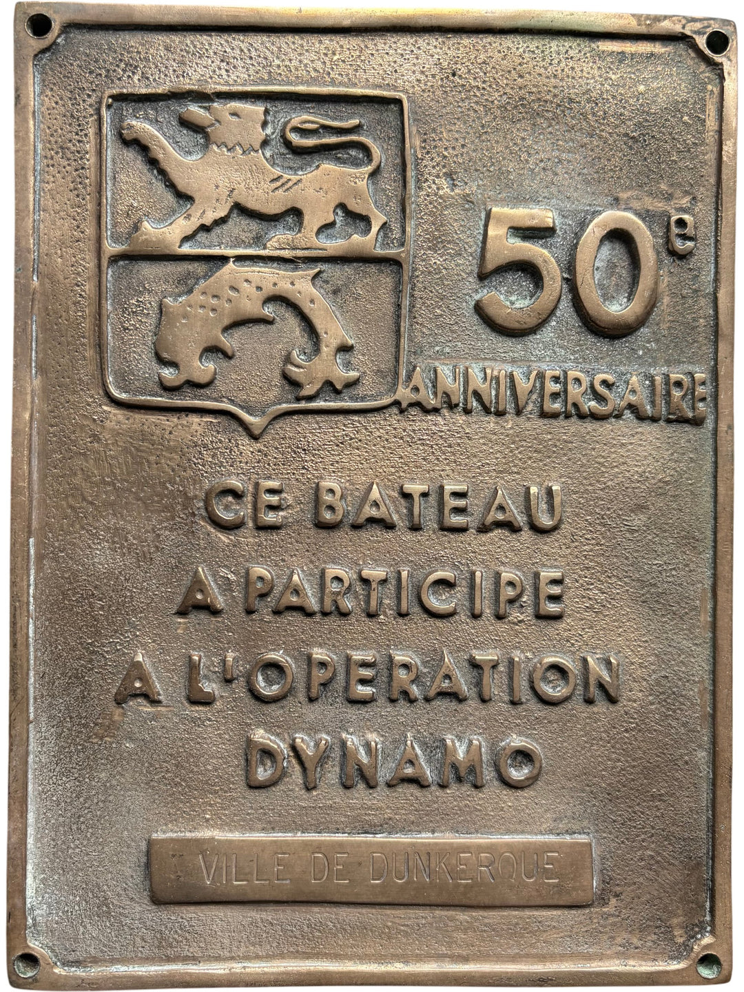 Bronze Operation Dynamo Anniversary Plaque - Think Vintage