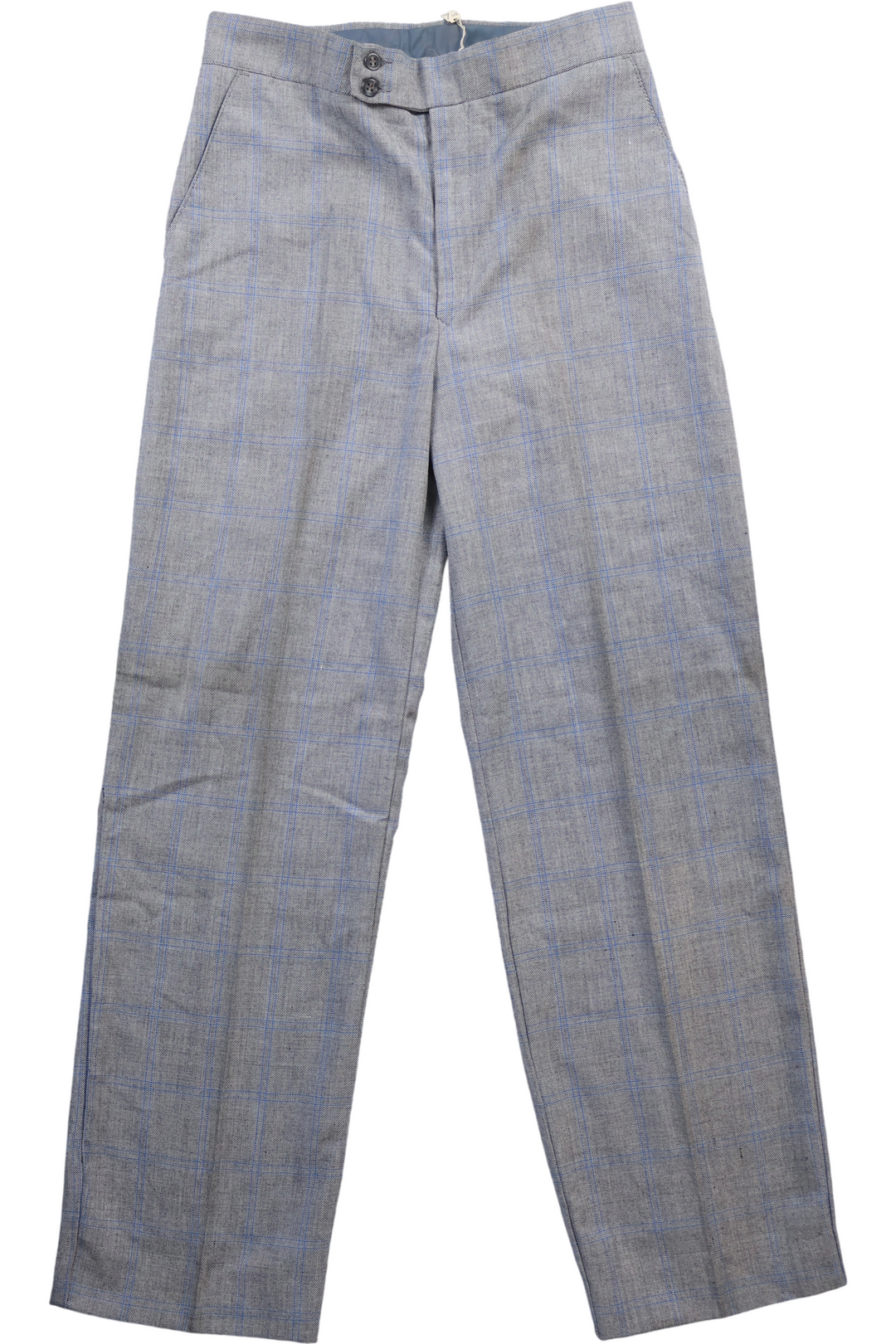 1970s Chequered Straight Leg Trousers - W30 L32 - Think Vintage
