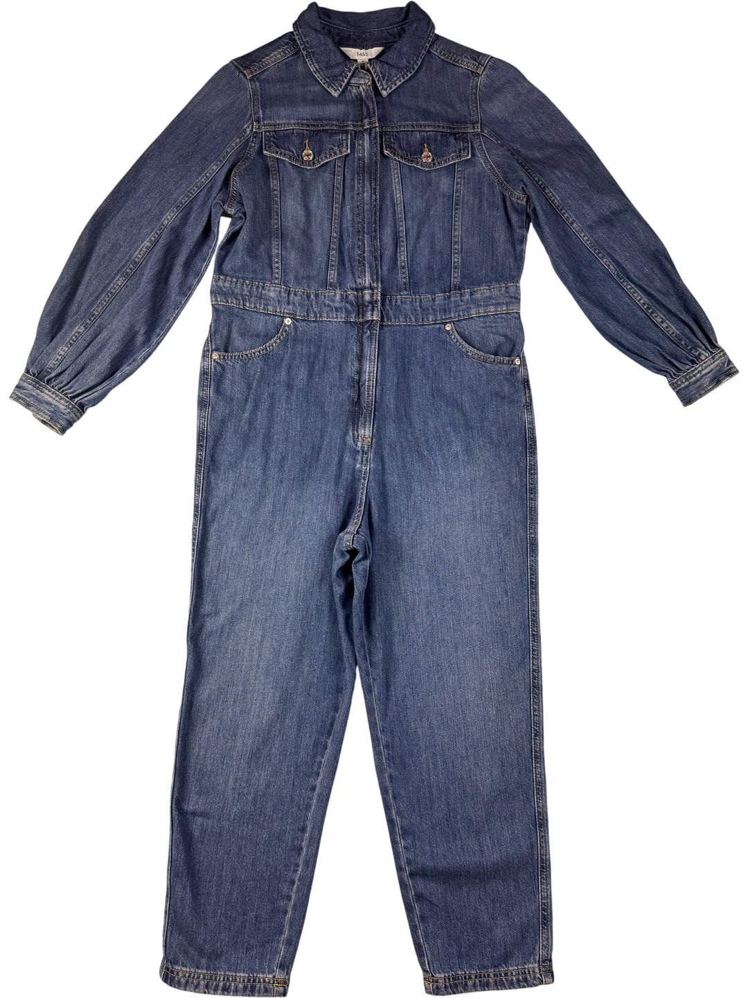 Denim Jumpsuit - S - Think Vintage