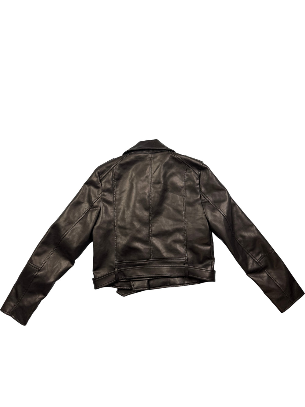 Pull & Bear Black Leather Jacket - S - Think Vintage