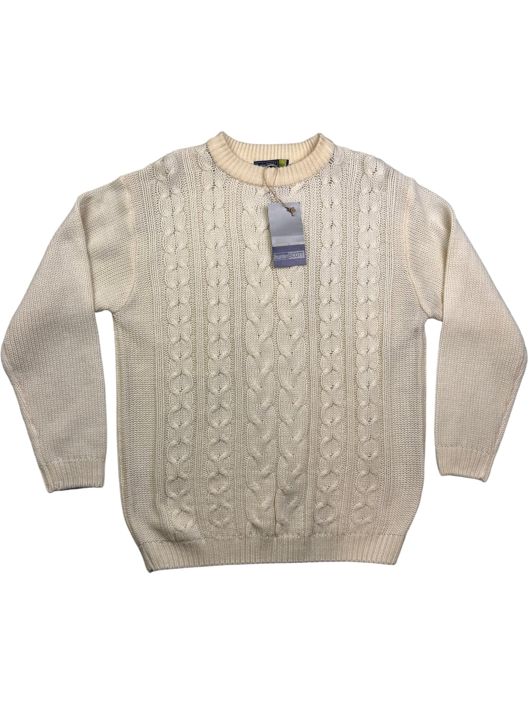 Hunter Scott Aran Natural Sweater - M - Think Vintage