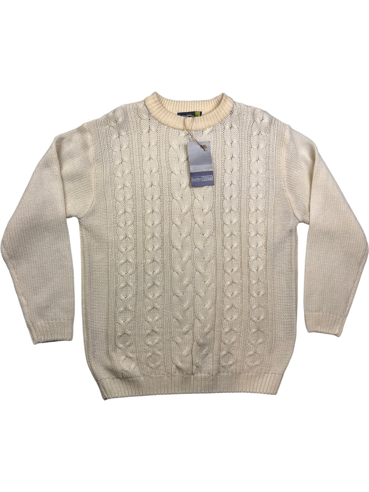 Hunter Scott Aran Natural Sweater - M - Think Vintage