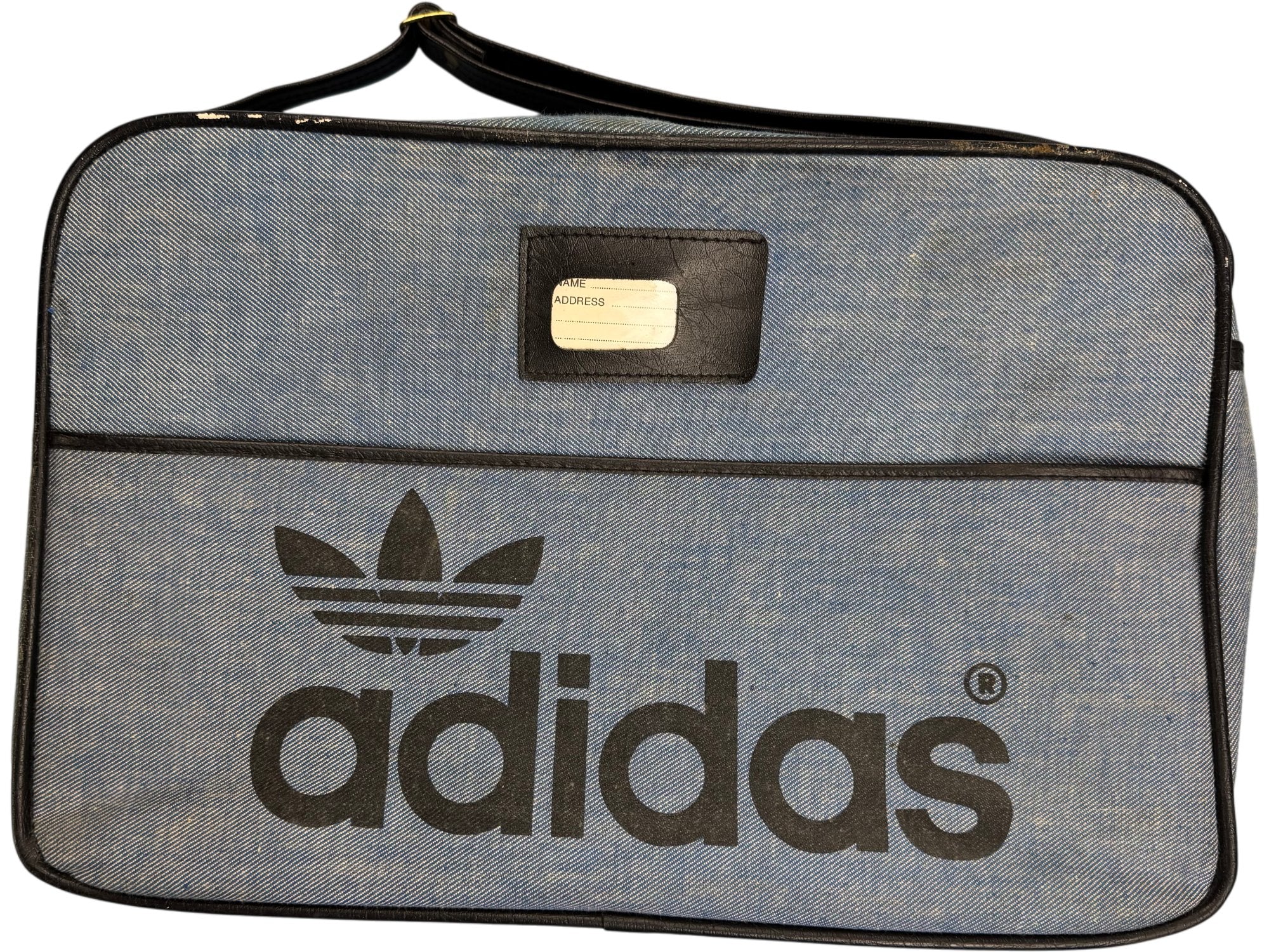 【ADIDAS】Denim shoulder bag black Adidas Denim Shoulder Bag – Think Vintage