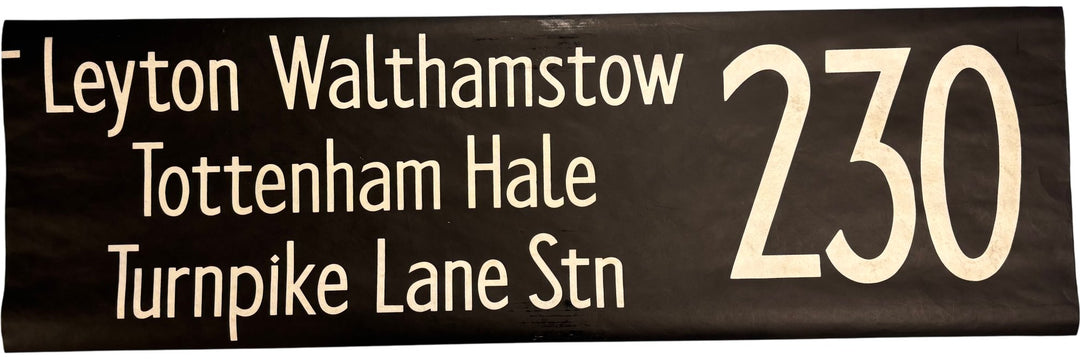 Vintage "230-Leyton/Tottenham/Turnpike" - Think Vintage