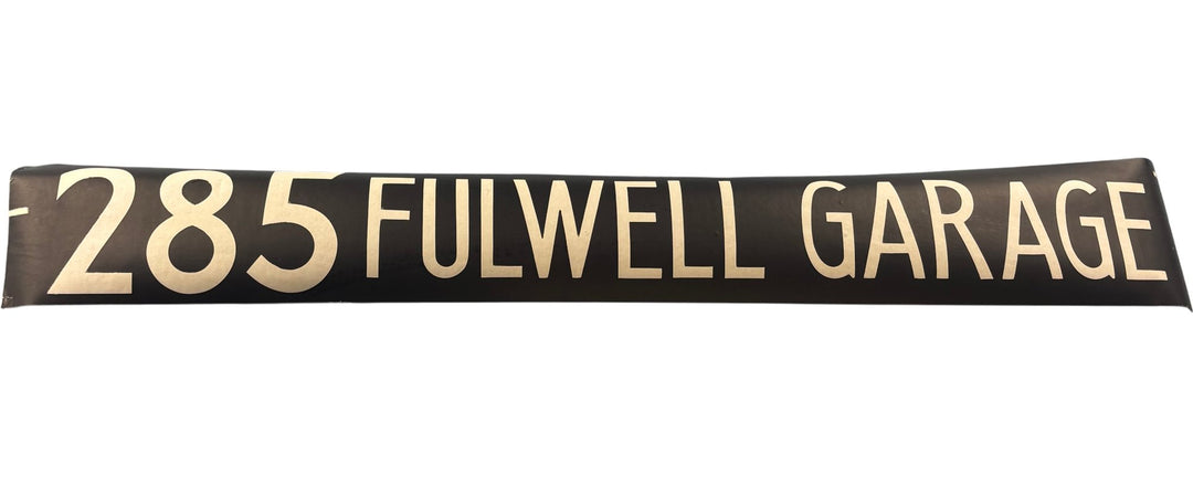 Vintage "285-Fulwell Garage" Bus Destination Roll 'Section' (L) - Think Vintage