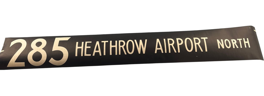 Vintage "285-Heathrow Airport" Bus Destination Roll 'Sections' (L) - Think Vintage
