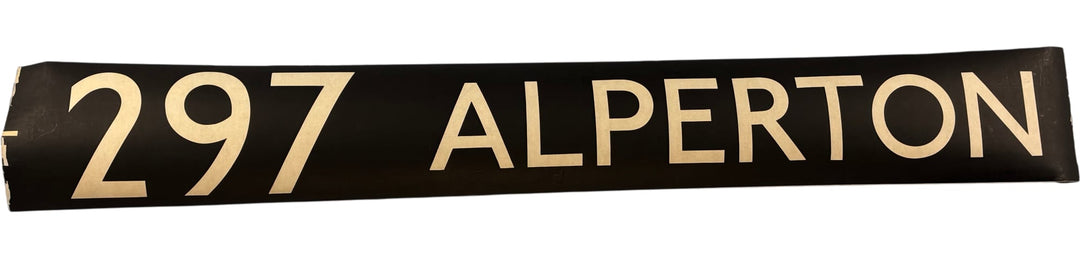 Vintage "297-Alperton" Bus Destination Roll 'Sections' (L) - Think Vintage