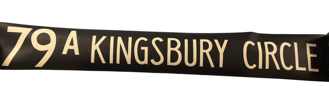 Vintage "79A-Kingsbury Circle" Bus Destination Roll 'Section' (L) - Think Vintage