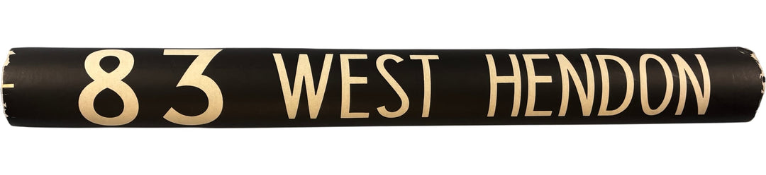 Vintage "83 West Hendon" Bus Destination Roll 'Section' (L) - Think Vintage