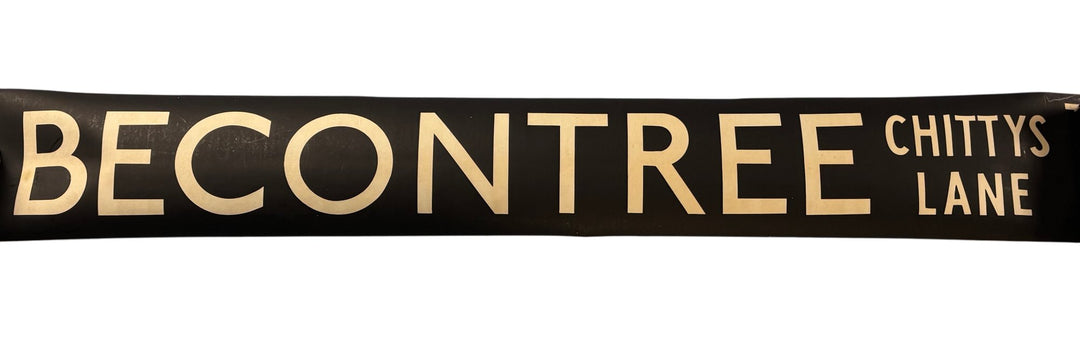Vintage "Becontree Chittys Lane" Bus Destination Roll 'Section' (L) - Think Vintage