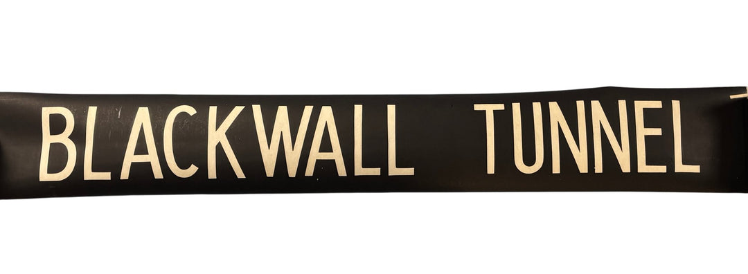 Vintage "BlackWall Tunnel" Bus Destination Roll 'Section' (L) - Think Vintage
