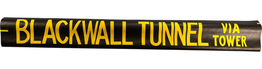 Vintage "Blackwall Tunnel Via Tower" Bus Destination Roll 'Section' (L) - Think Vintage