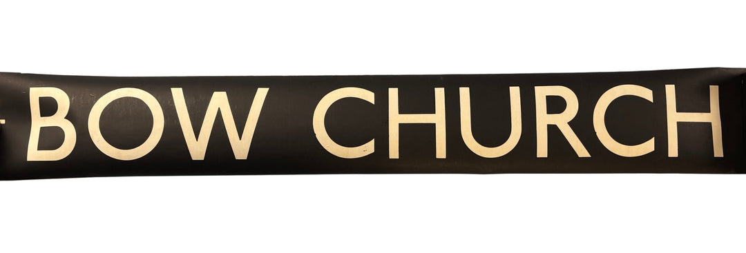 Vintage "Bow Church" Bus Destination Roll 'Sections' (L) - Think Vintage