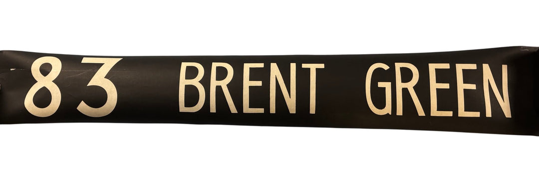 Vintage "Brent Green" Bus Destination Roll 'Section' (L) - Think Vintage