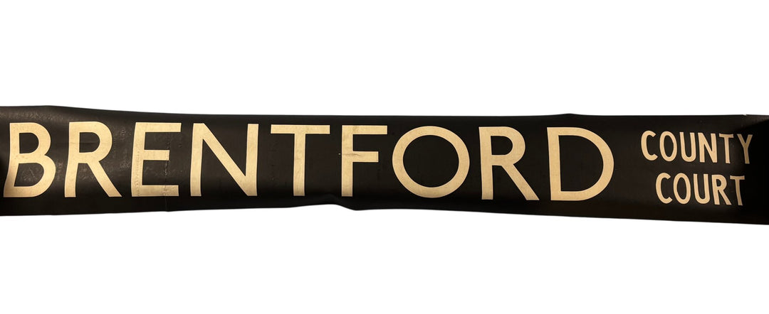 Vintage "Brentford County Court" Bus Destination Roll 'Section' (L) - Think Vintage