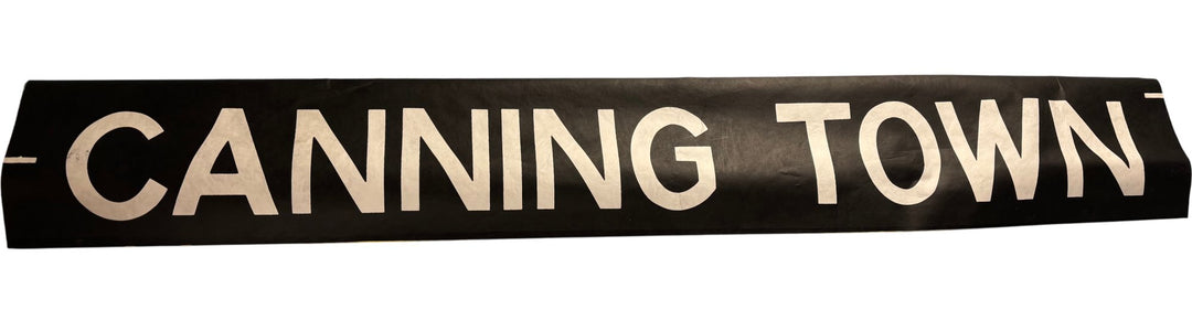 Vintage "Canning Town" Bus Destination Roll 'Sections' (L) - Think Vintage