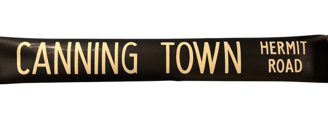 Vintage "Canning Town-Hermit Road" Bus Destination Roll 'Section' (L) - Think Vintage