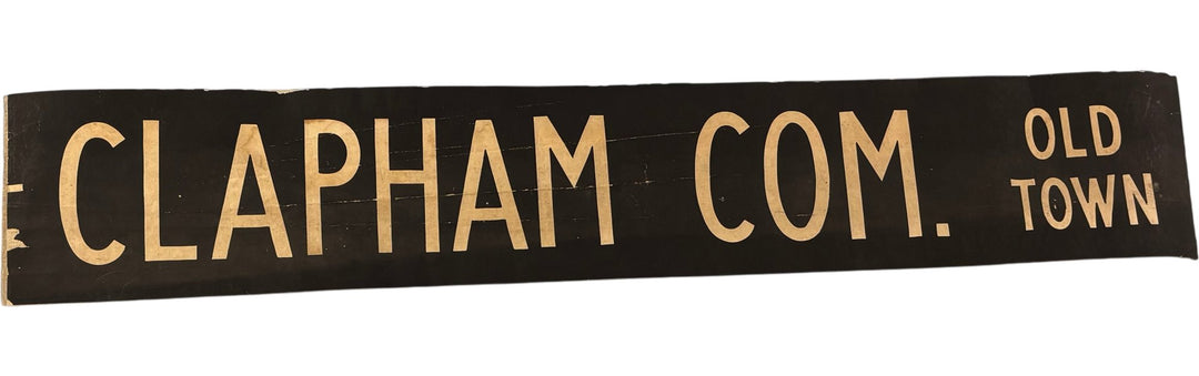 Vintage "Clapham Comm. Old Town" Bus Destination Roll 'Section' (L) - Think Vintage