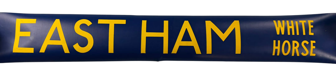 Vintage "East Ham White Horse" Bus Destination Roll 'Section' (L) - Think Vintage