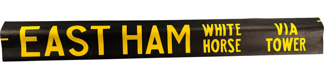 Vintage "East Ham-White Horse" Bus Destination Roll 'Section' (L) - Think Vintage