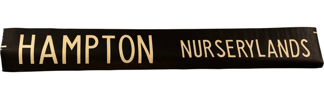 Vintage "Hampton - Nurserylands" Bus Destination Roll 'Section' (S) - Think Vintage