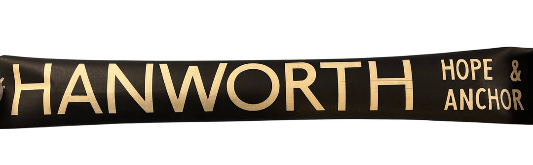 Vintage "Hanworth Hope & Anchor" Bus Destination Roll 'Section' (L) - Think Vintage